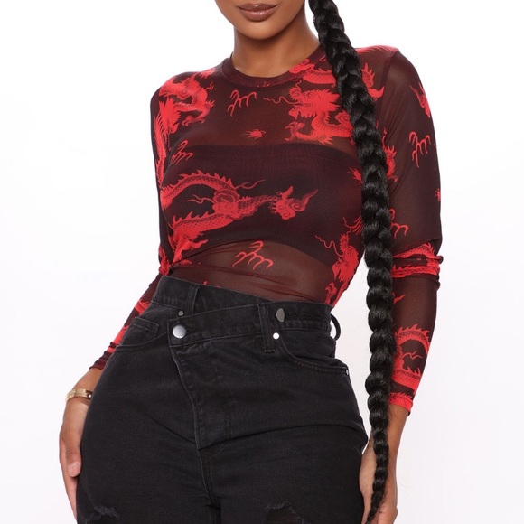 Fashion Nova Mesh top - Picture 1 of 3